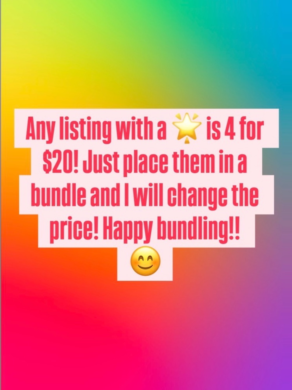🌟 Listings are 4 for $20